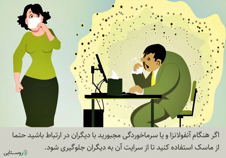 جلوگیری از سرایت سرماخوردگی و آنفولانزا