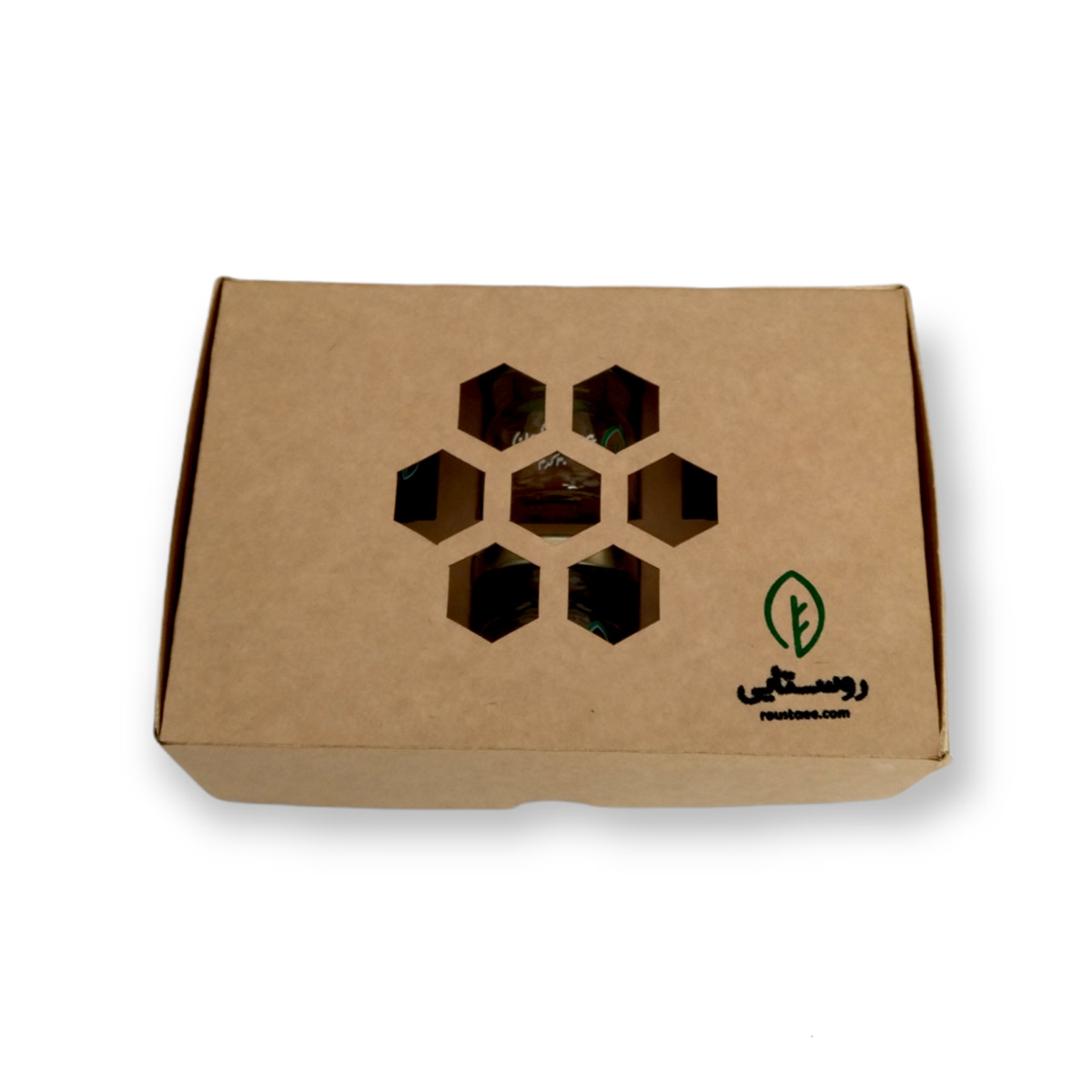 پک تست کندو با ۵ نوع از عسل های مختلف روستایی به همراه گرده گل در بسته مقوایی