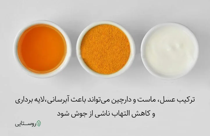 ماسک ماست و عسل و دارچین