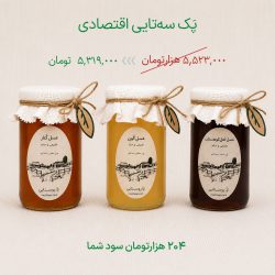 پک سه تایی عسل‌های روستایی